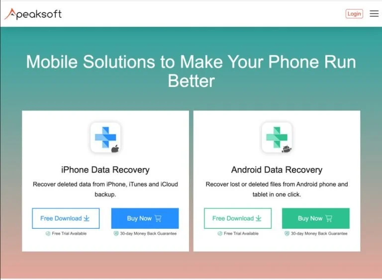 apeaksoft iphone data recovery x