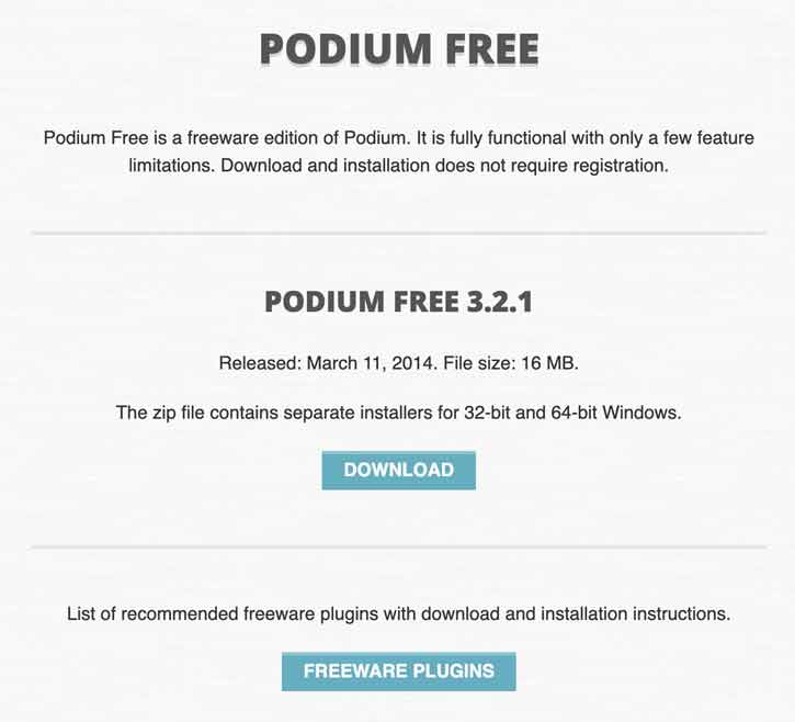 podium free music production software