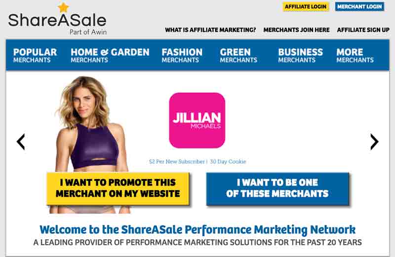 shareasale homepage