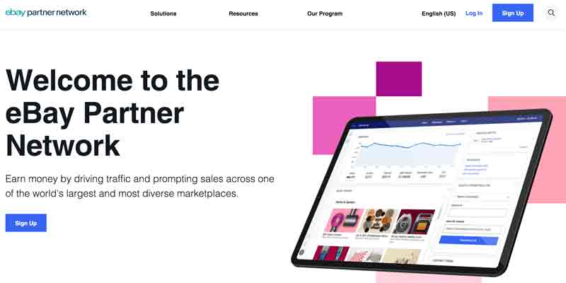 ebay partner program homepage