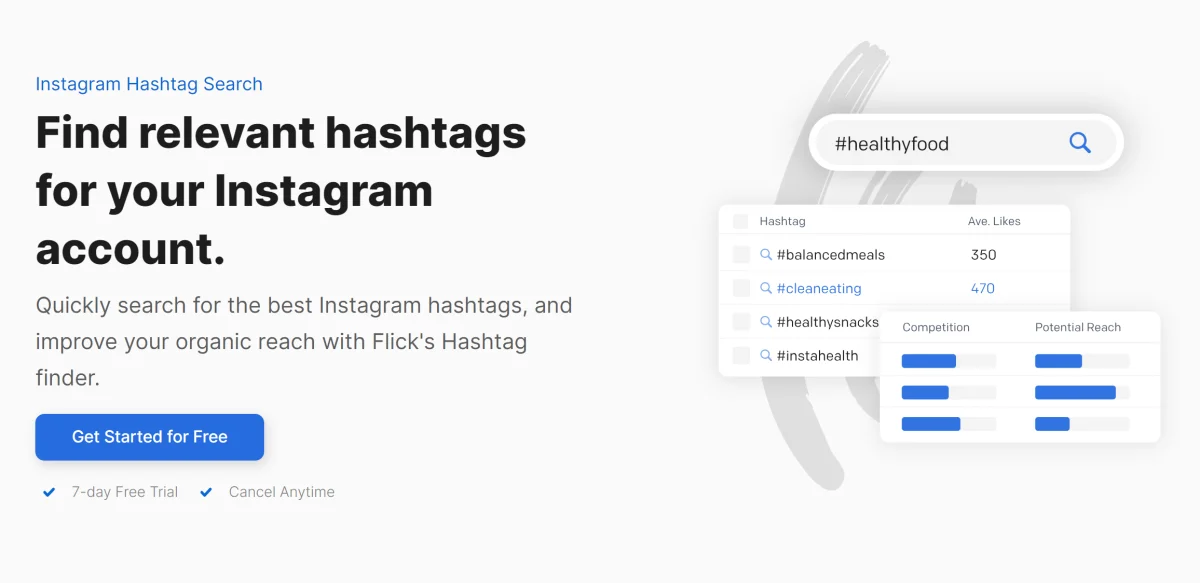 Flick la page de destination de la recherche de hashtag Instagram.