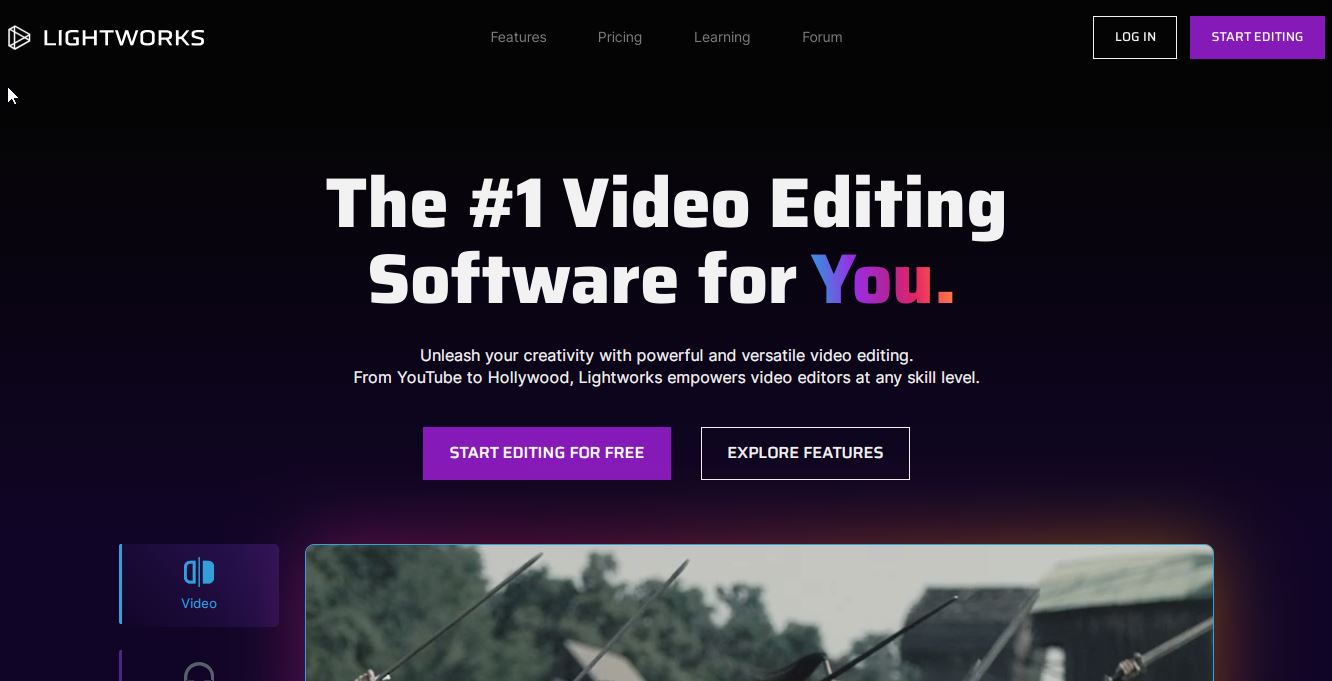 lightworks easy to use pro video editing software