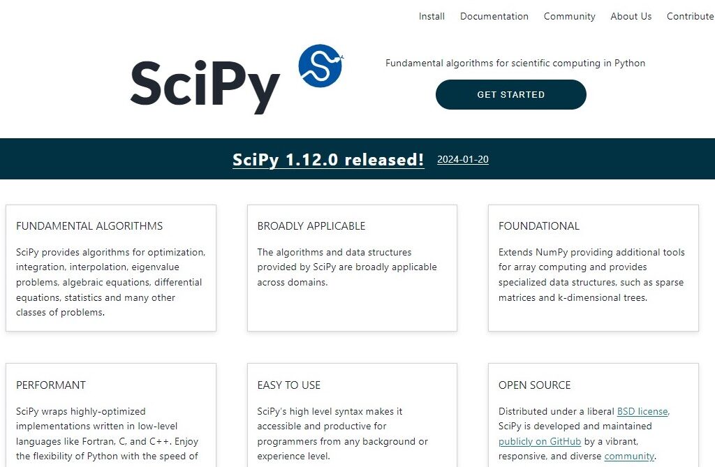 scipy homepage