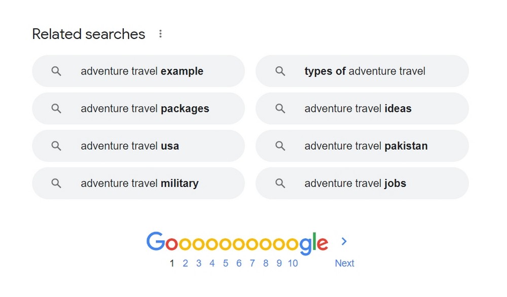 Recherches liées à Google