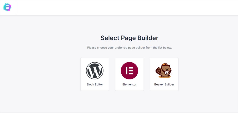 Selecting WordPress page builder