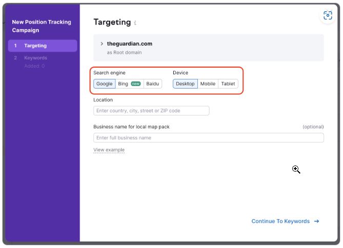 serp features targeting