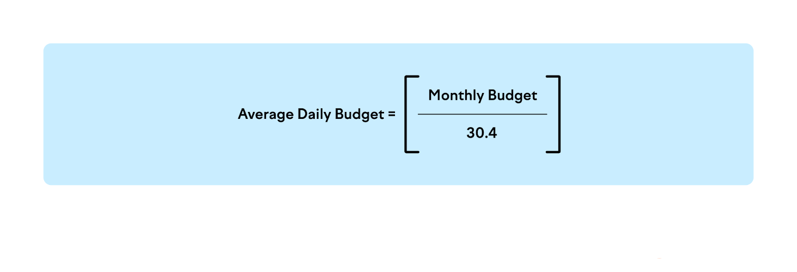 budget calculation formula
