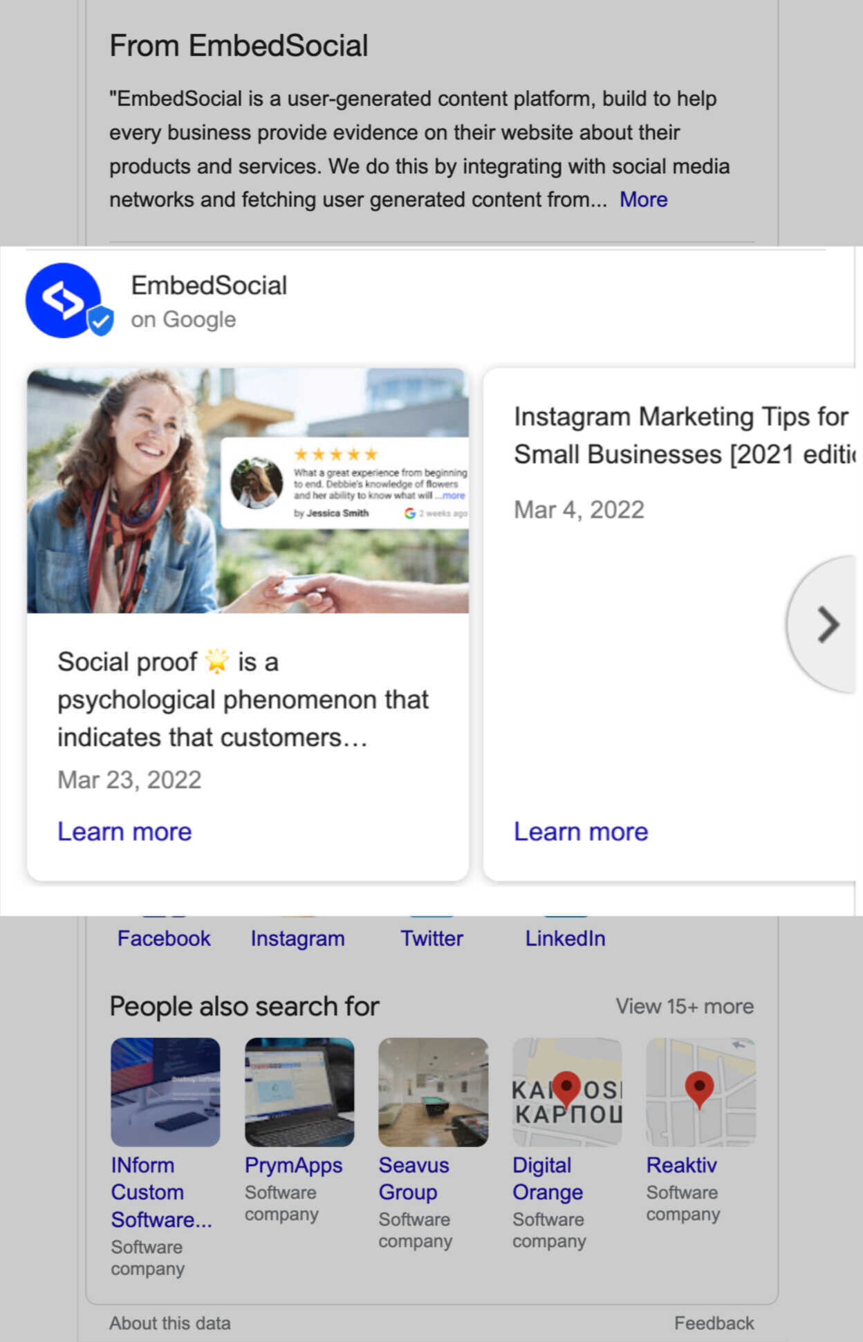 Google my Business : Guide du profil d'entreprise - Intégrer les publications Google sur les réseaux sociaux