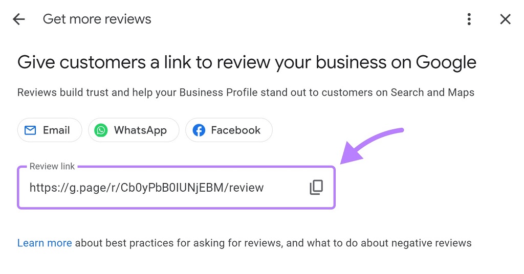 Google my Business : Guide du profil d'entreprise - Donnez aux clients un lien pour évaluer votre entreprise sur Google