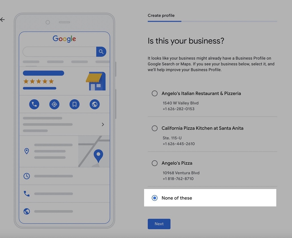 Google my Business : Guide du profil d'entreprise - Aucun de ces boutons