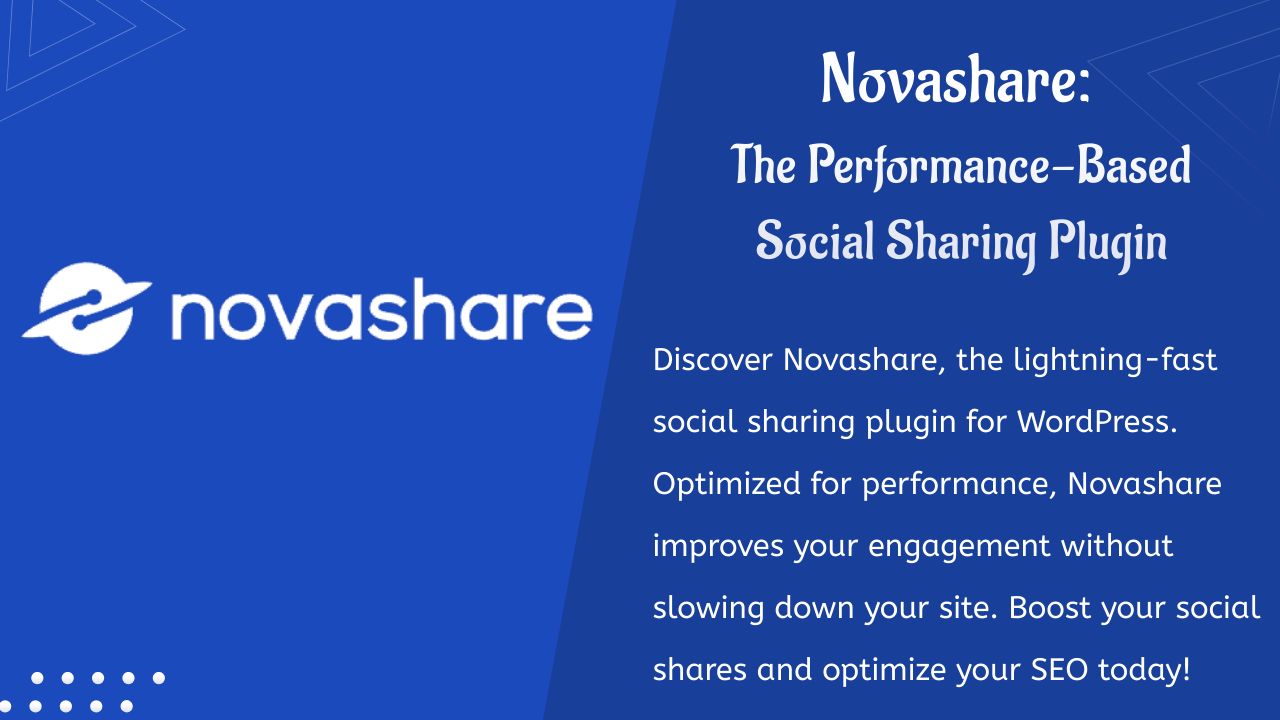 Novashare : Le plugin de partage social basé sur la performance
